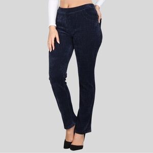 Lidly Women's Black Ribbed Corduroy Pants